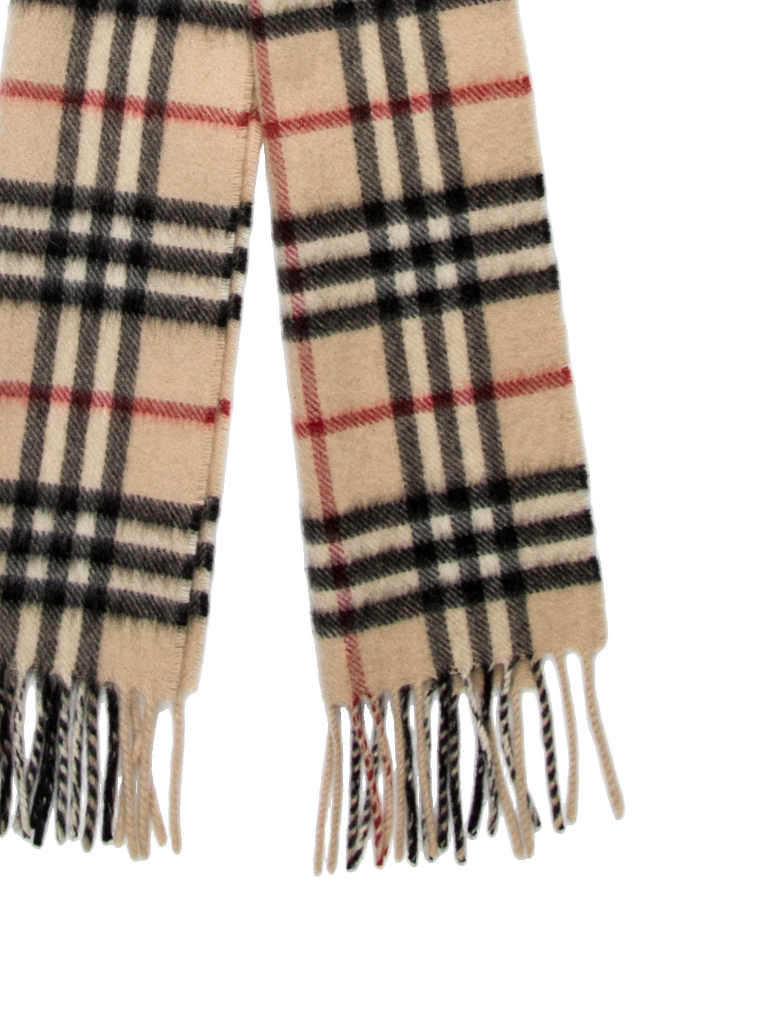 Burberry London Cashmere Plaid Print Scarf