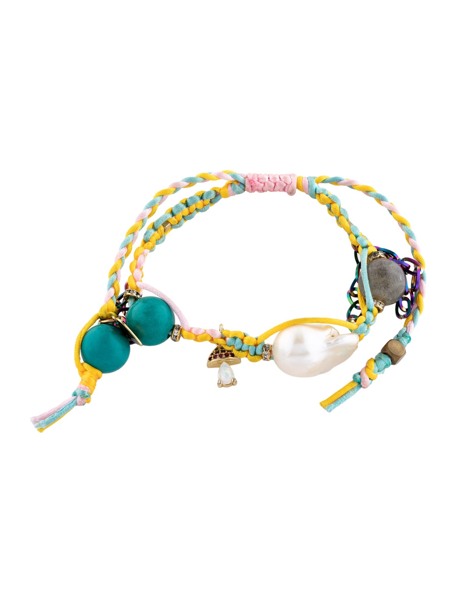 Joie DiGiovanni Pearl Trippin Sunshine Silk Rocker Bracelet