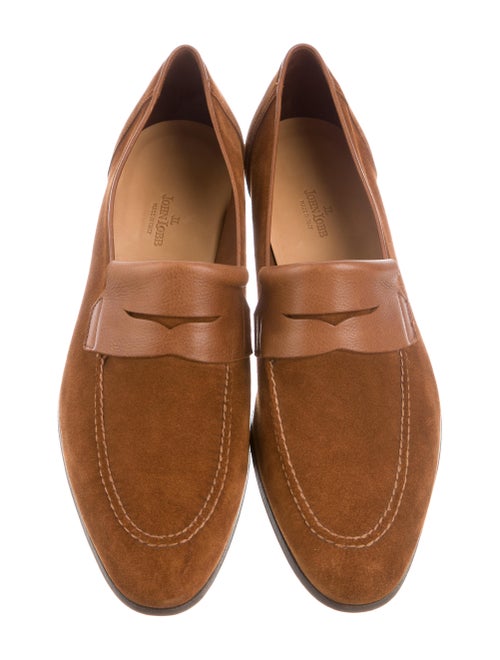 John Lobb Suede Penny Loafers