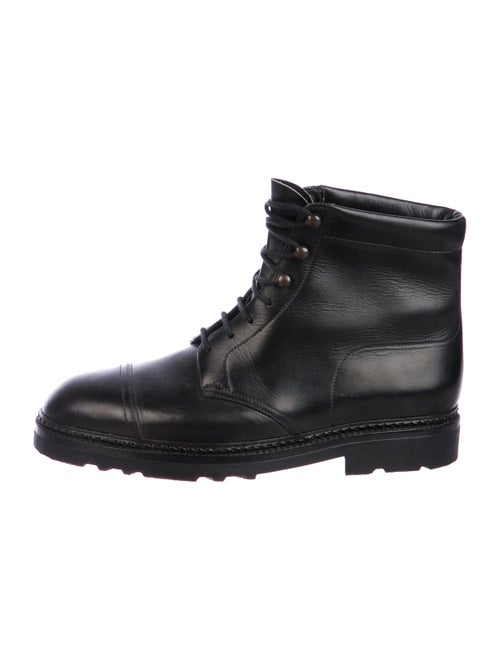 John Lobb Leather Ankle Boots black