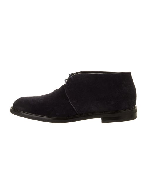 John Lobb Suede Derby Shoes Blue