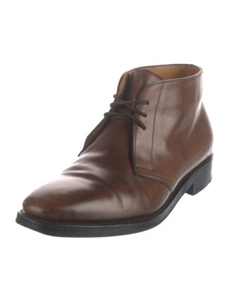 John Lobb Leather Lace-Up Boots