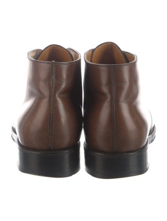 John Lobb Leather Lace-Up Boots