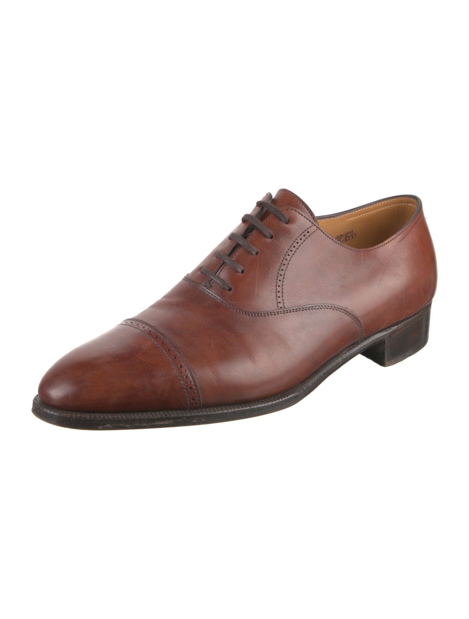 John Lobb Leather Lasercut Accents Oxfords