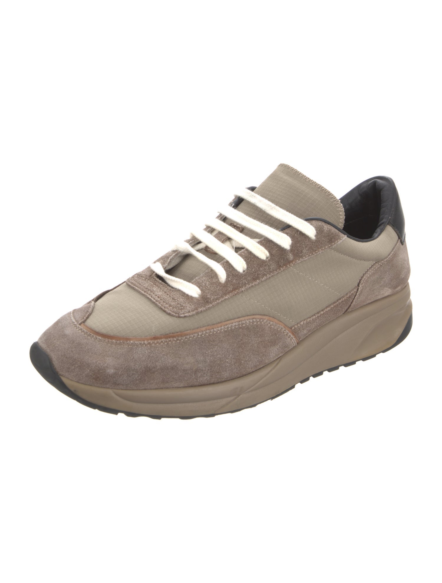 John Lobb Suede Colorblock Pattern Sneakers