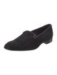 John Lobb Suede Embroidered Accent Loafers