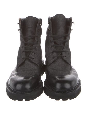 John Lobb Leather Combat Boots