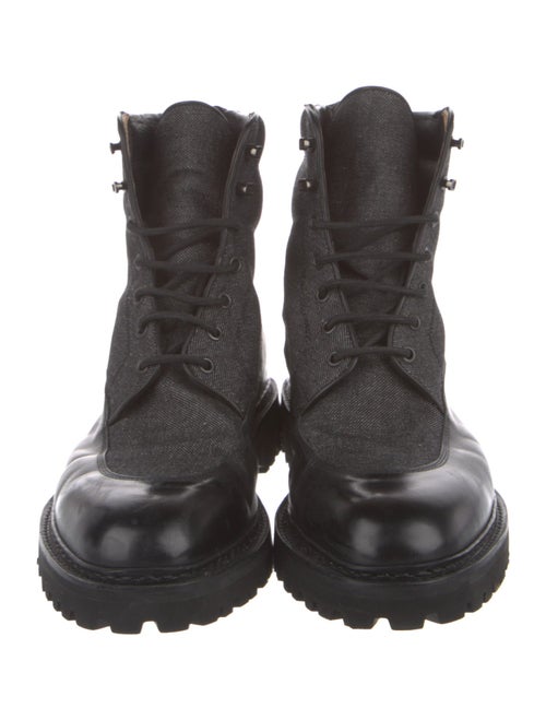 John Lobb Leather Combat Boots