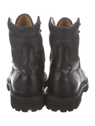 John Lobb Leather Combat Boots