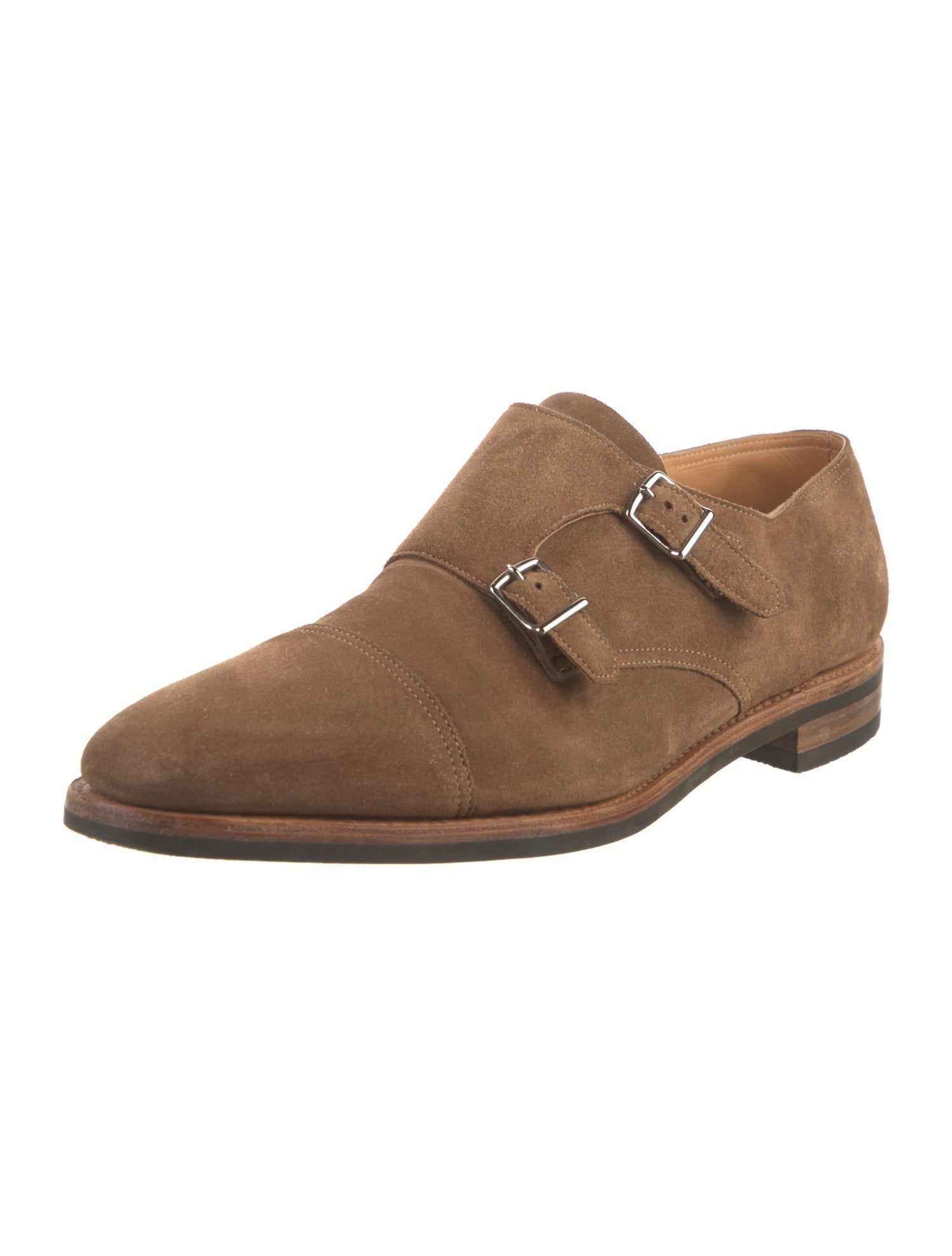 John Lobb Suede Monk Straps