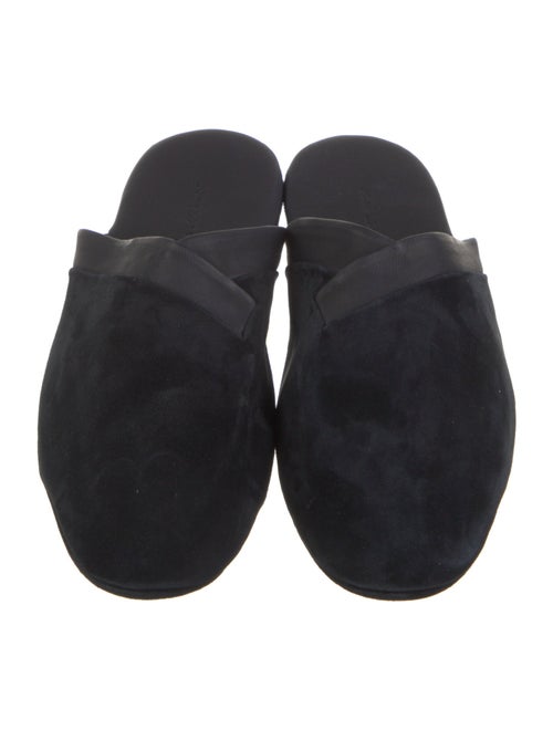 John Lobb Suede Leather Trim Embellishment Slippers