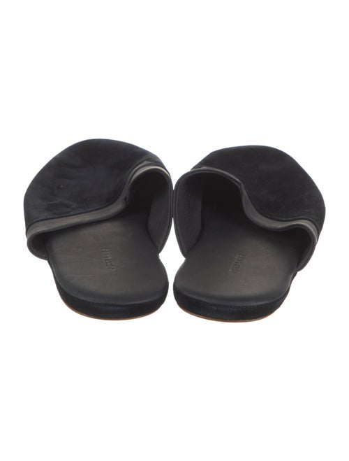 John Lobb Suede Leather Trim Embellishment Slippers