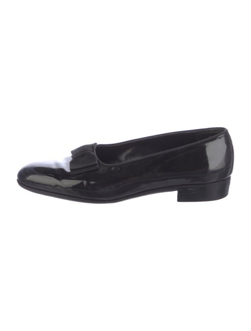 John Lobb Patent Leather Grosgrain Trim Dress Loafers