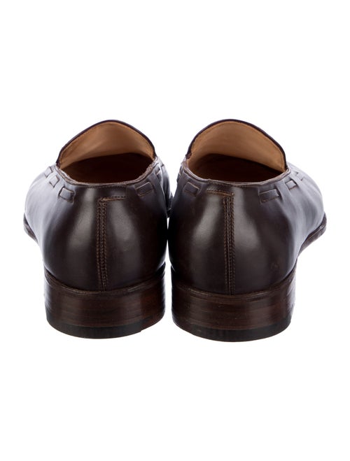John Lobb Leather Tassel Accents Dress Loafers