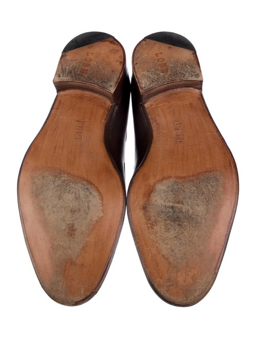 John Lobb Leather Tassel Accents Dress Loafers