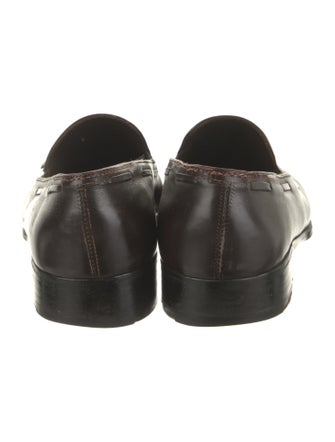 John Lobb Leather Tassel Accents Dress Loafers