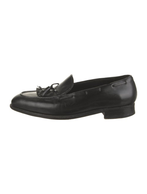 John Lobb Leather Tassel Accents Dress Loafers