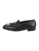 John Lobb Leather Tassel Accents Dress Loafers