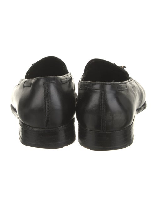John Lobb Leather Tassel Accents Dress Loafers