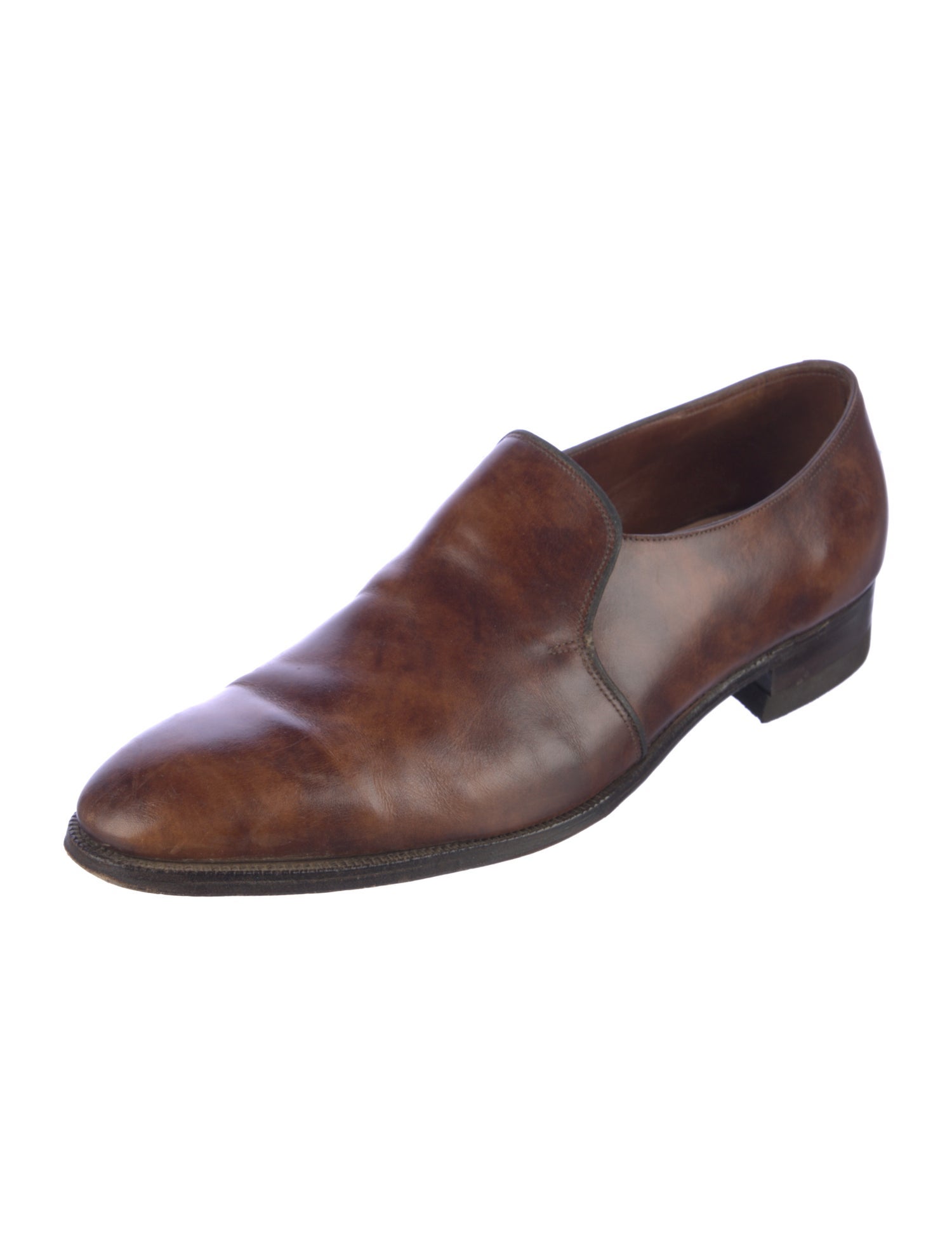 John Lobb Leather Dress Loafers