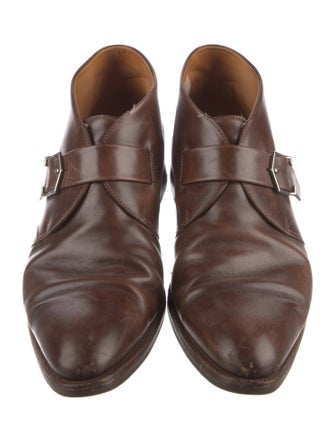 John Lobb Leather Monk Straps