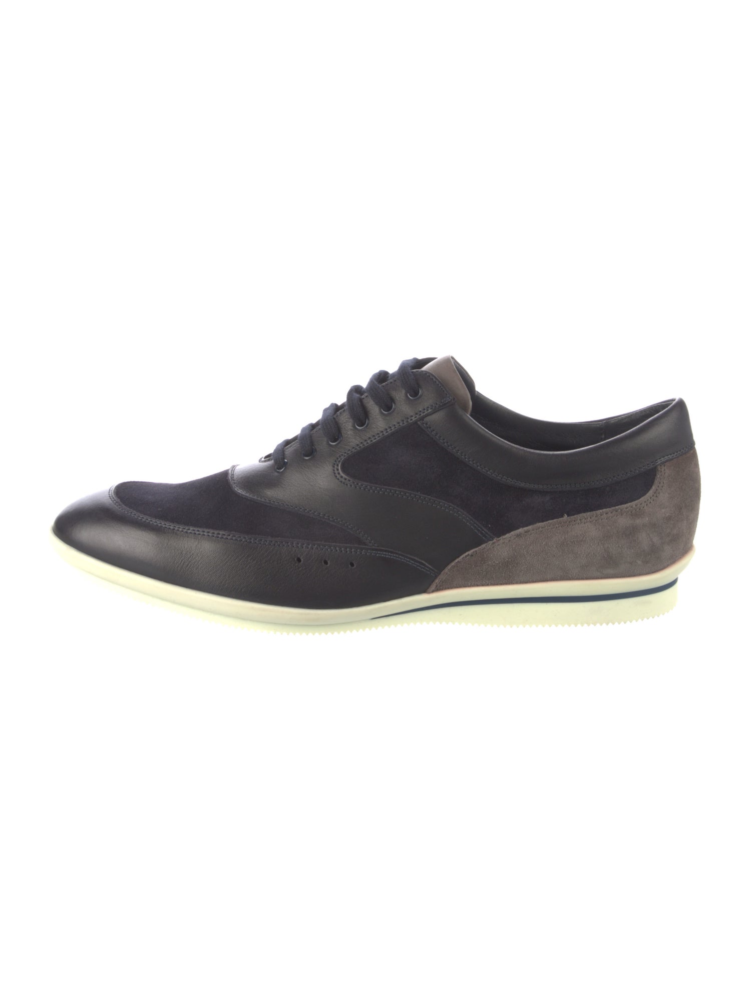 John Lobb Leather Colorblock Pattern Oxfords