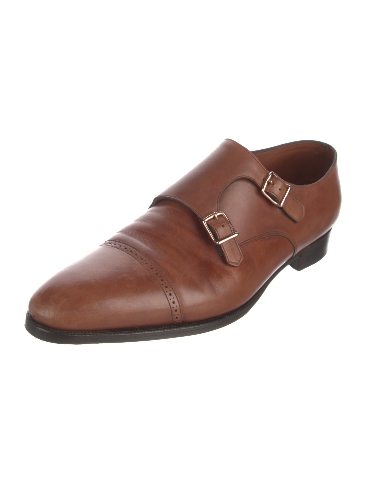 John Lobb Leather Monk Straps
