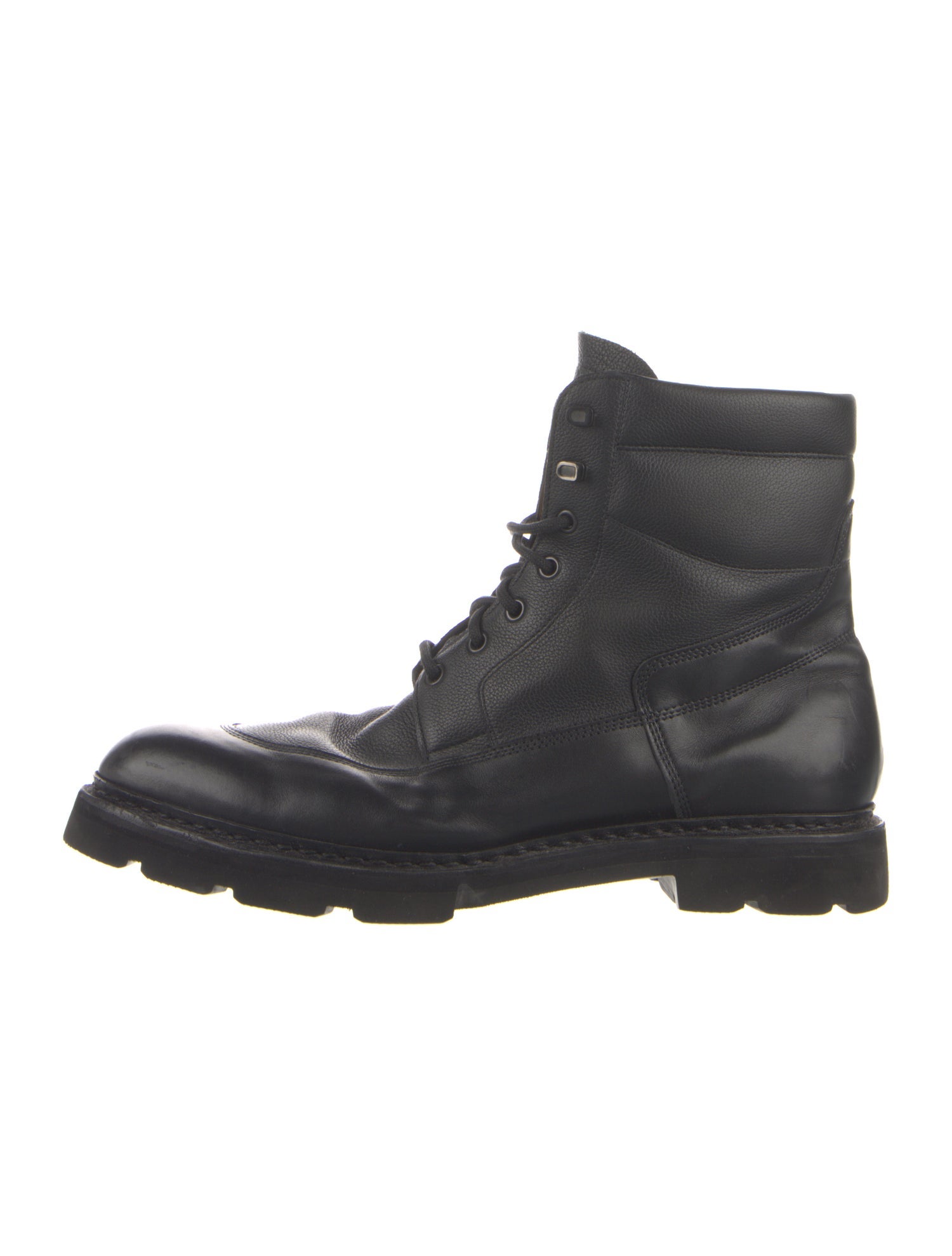 John Lobb Leather Combat Boots