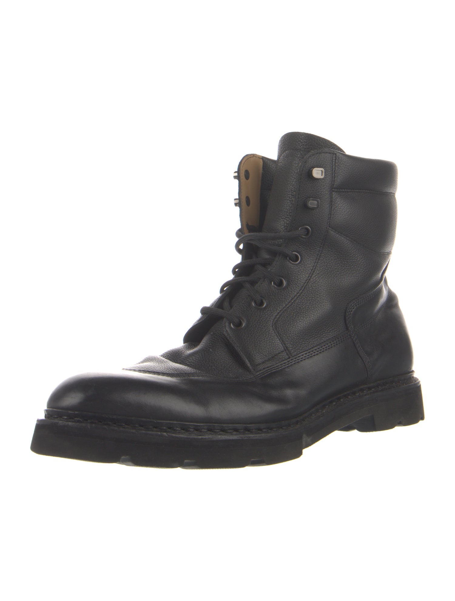 John Lobb Leather Combat Boots