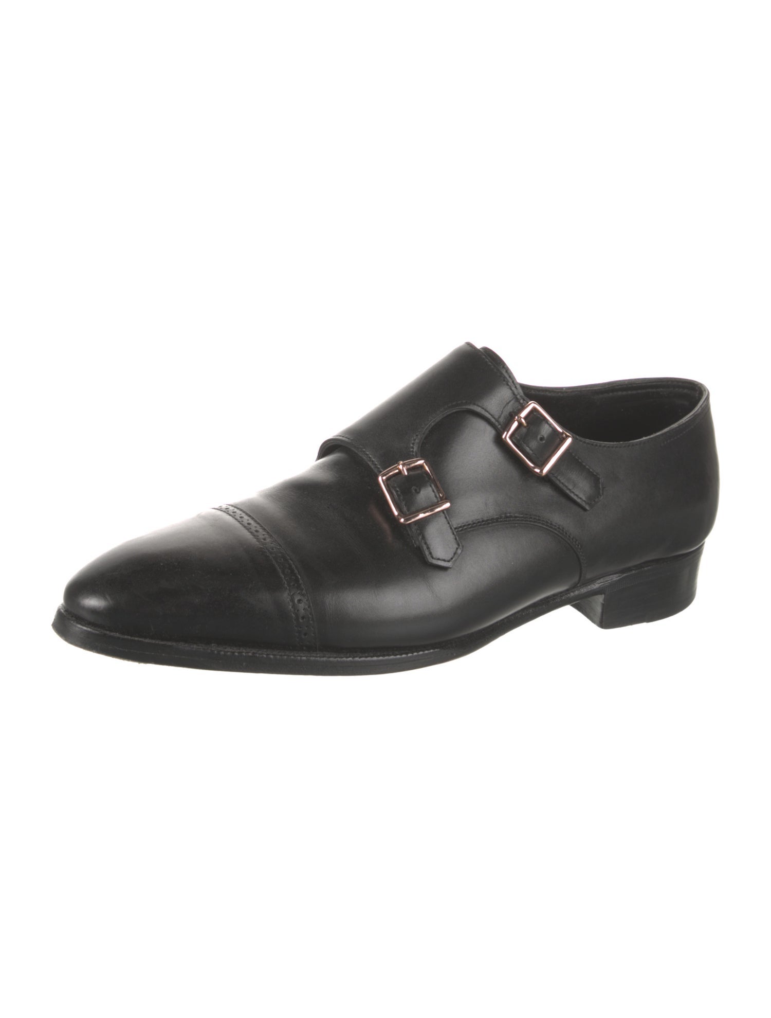 John Lobb Leather Monk Straps