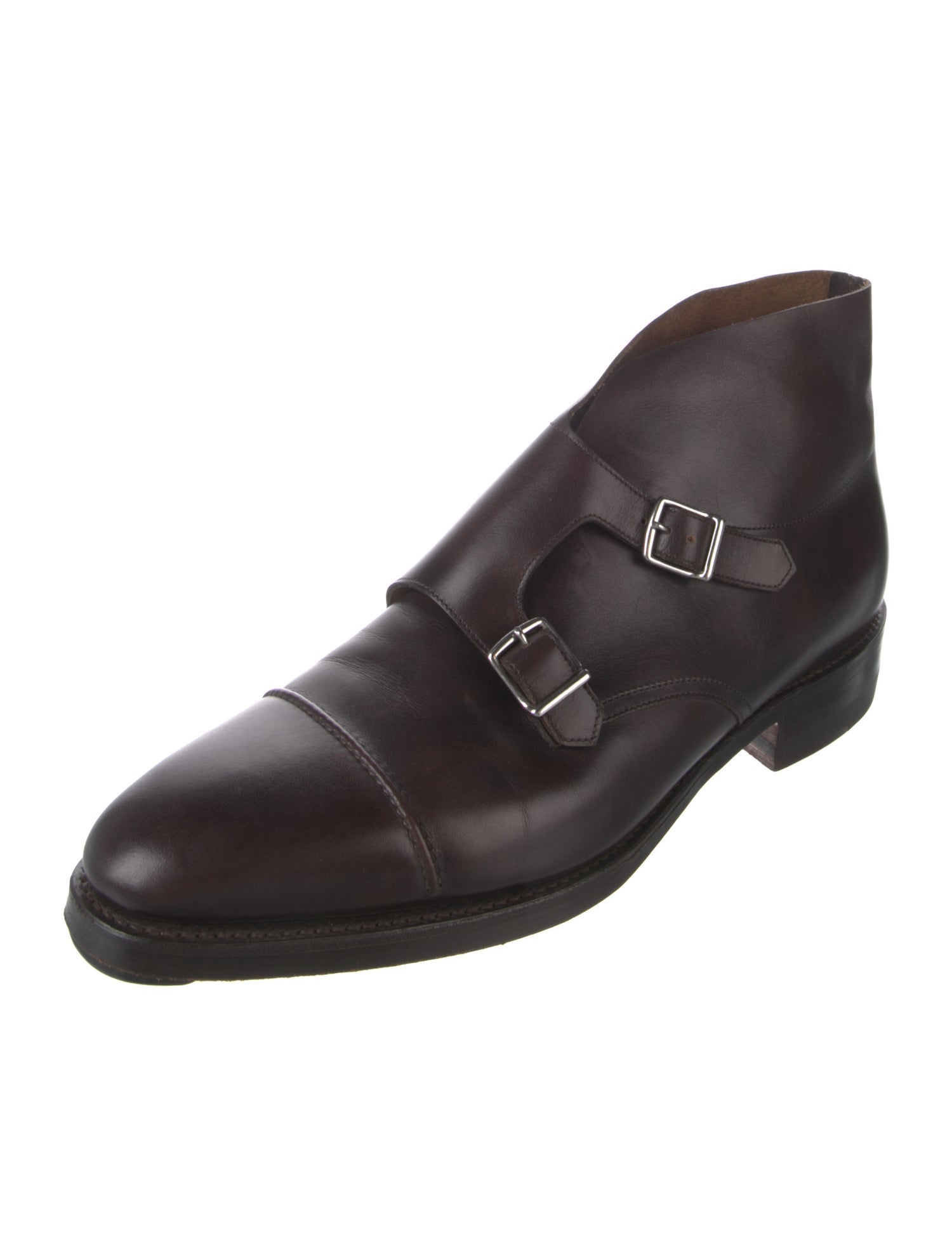 John Lobb Leather Monk Straps