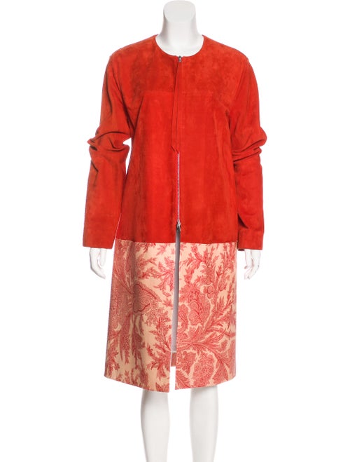 Jonathan Saunders Caroline Suede Jacket Orange