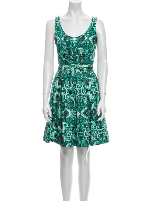 Jonathan Saunders Printed Mini Dress Green