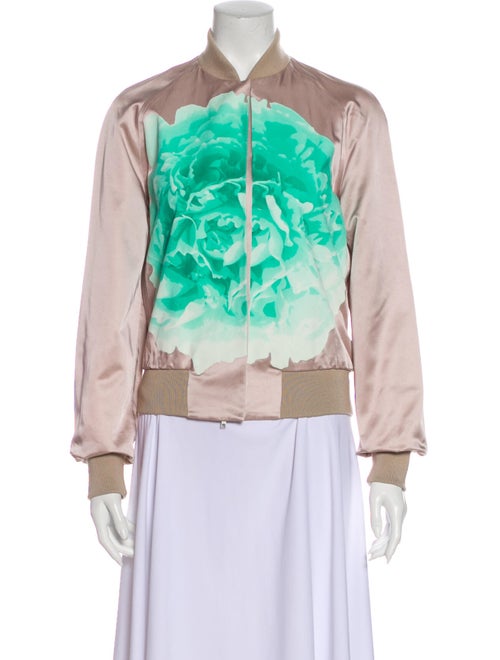 Jonathan Saunders Satin Bomber Jacket Beige