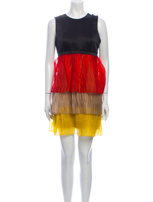 Jonathan Saunders Silk Mini Dress Black