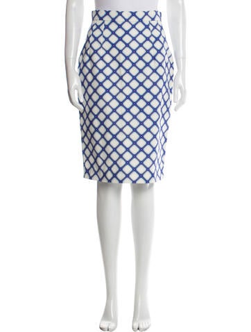 Jonathan Saunders Skirts Plaid Print Knee-Length Skirt Us6, Fr38 | M
