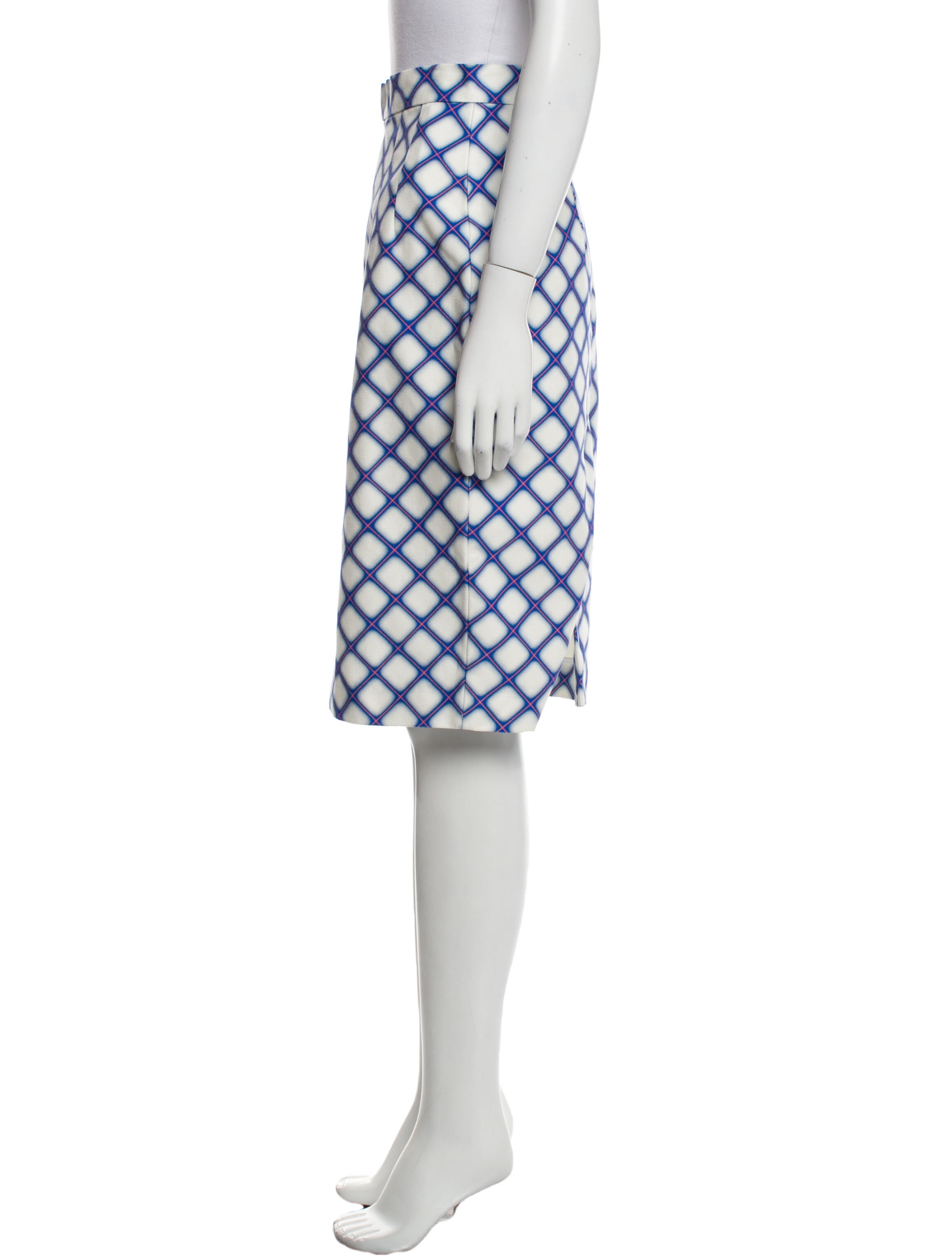 Jonathan Saunders Plaid Print Knee-Length Skirt