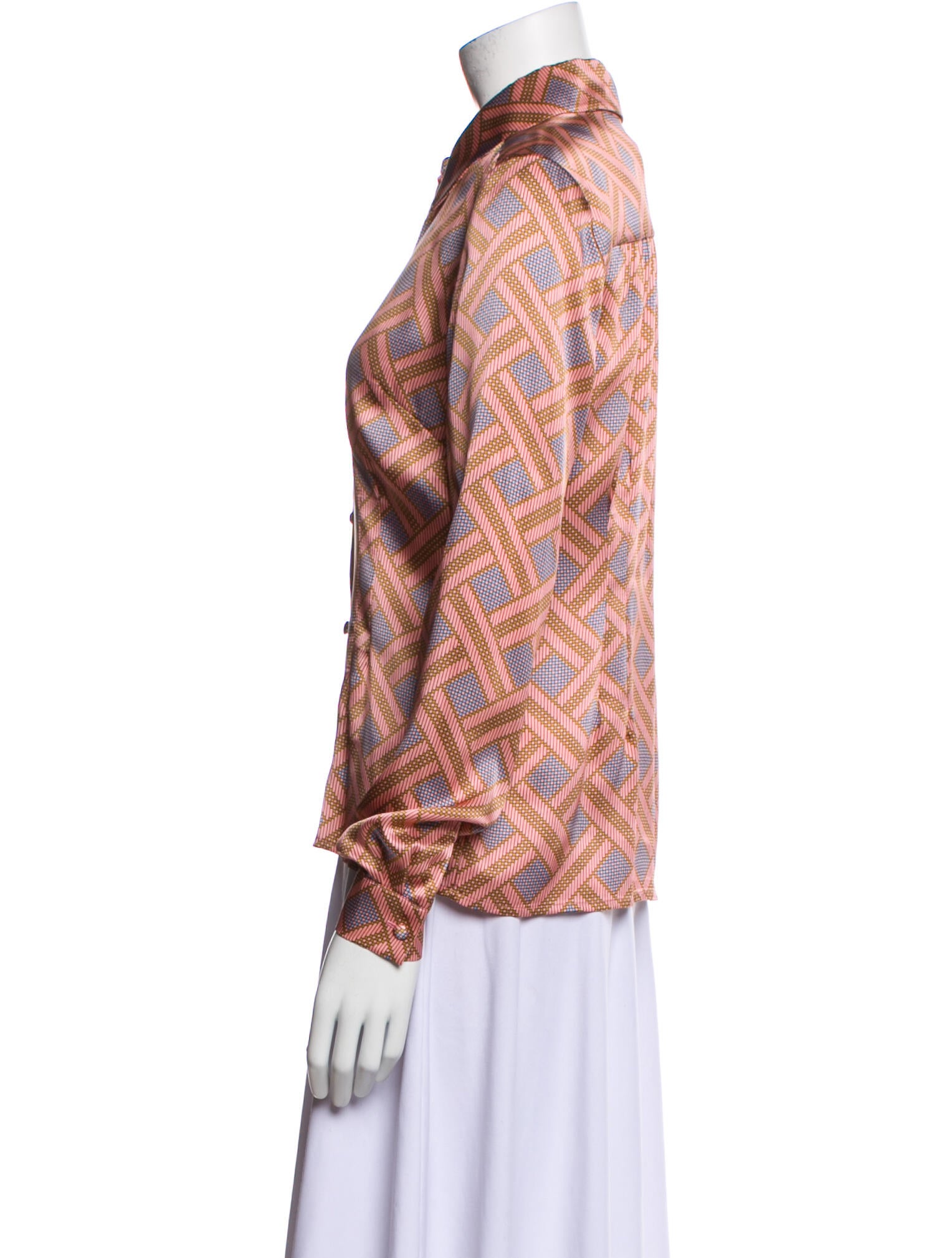 Jonathan Saunders Silk Printed Button-Up Top