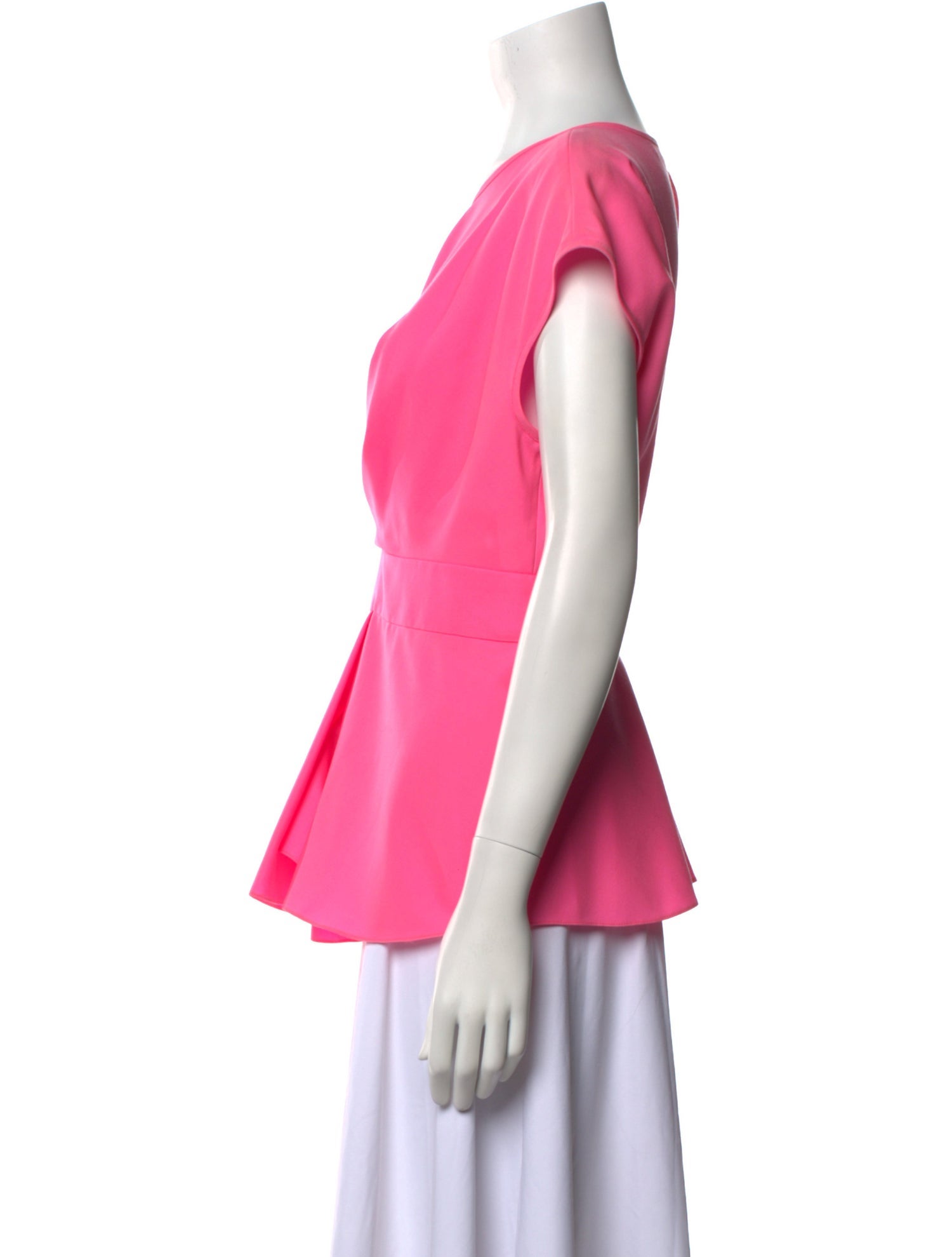 Jonathan Saunders Wool Scoop Neck Blouse