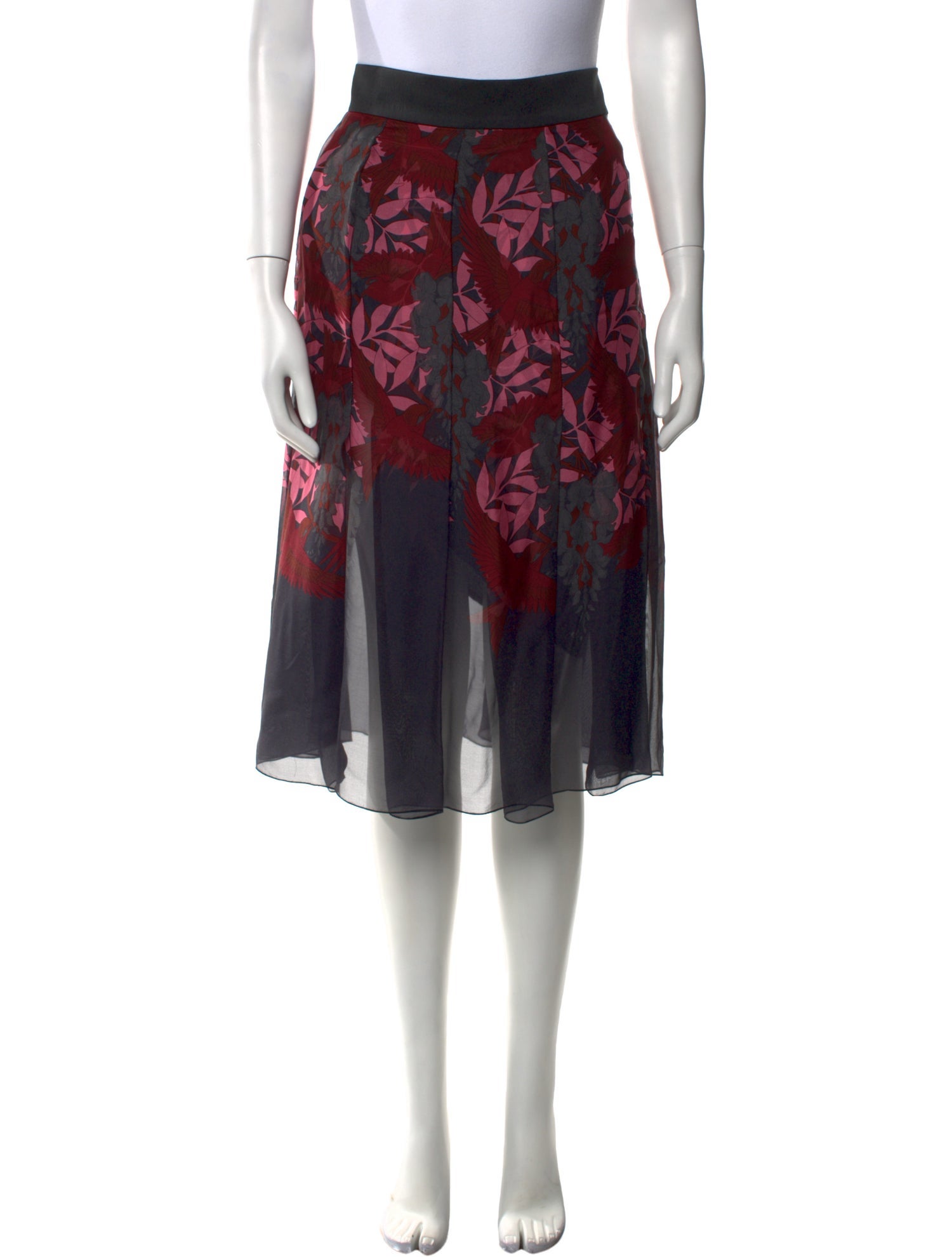 Jonathan Saunders Silk Knee-Length Skirt