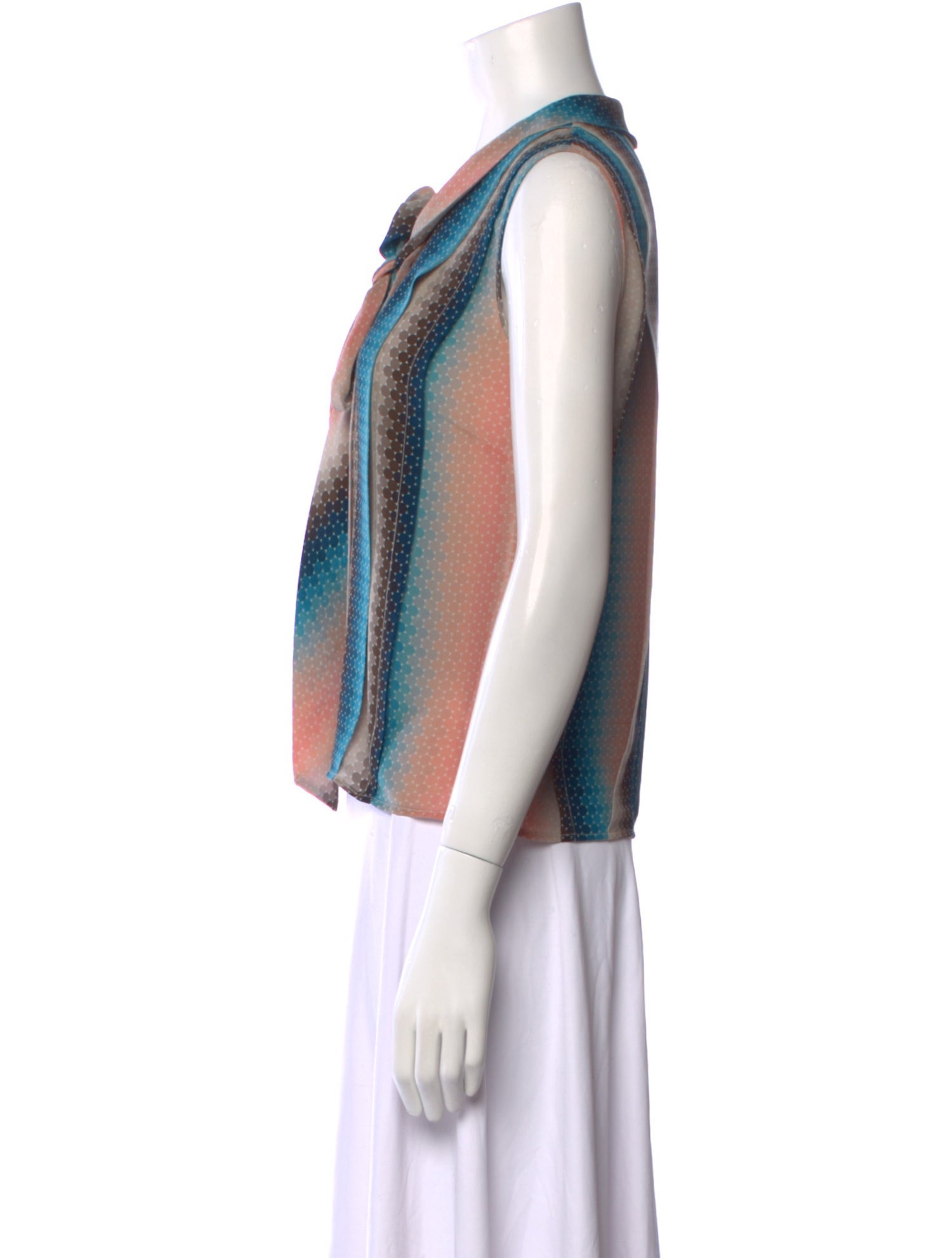 Jonathan Saunders Striped V-Neck Crop Top