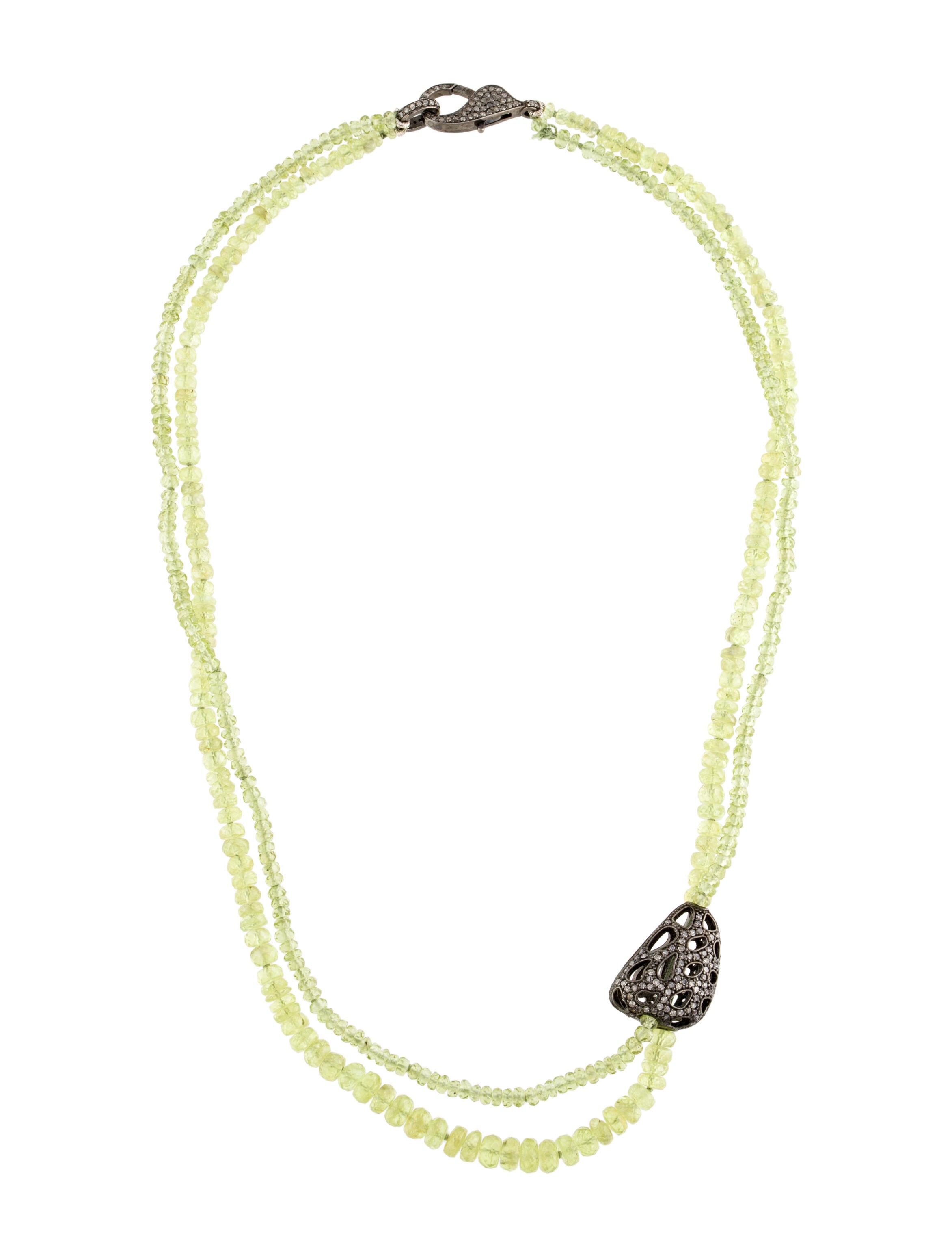 Joon Han Diamond & Peridot Necklace