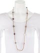 Joon Han 14K Cultured Pearl, Smoky Quartz & Tourmaline Beaded Station Necklace