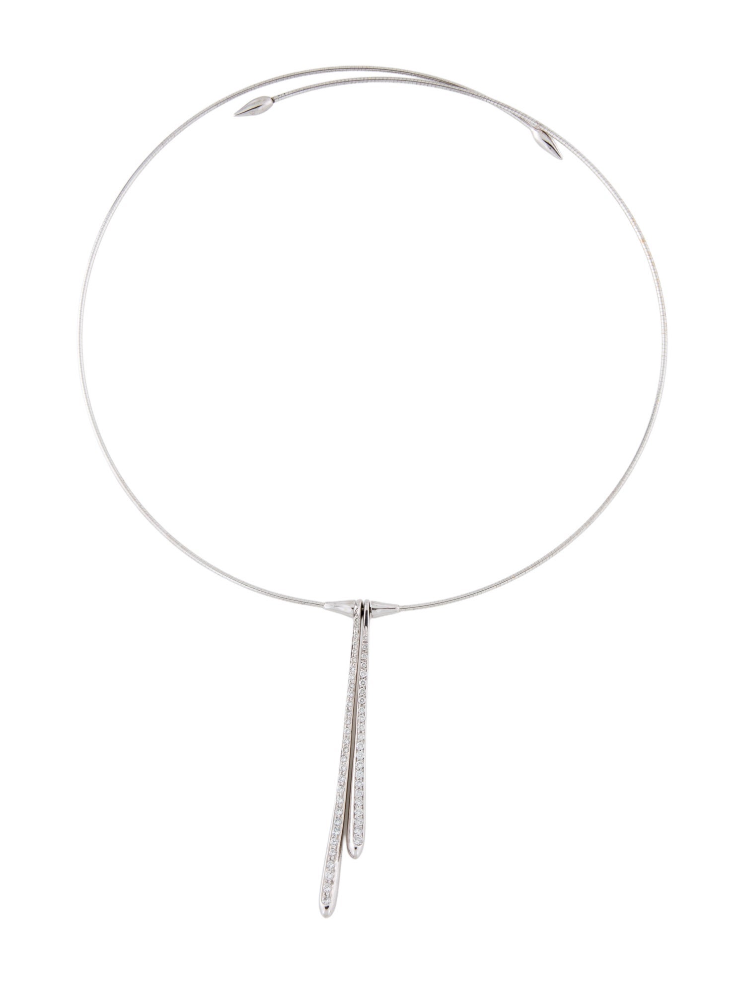 Jordan Schlanger Diamond Twig Lavalier Necklace