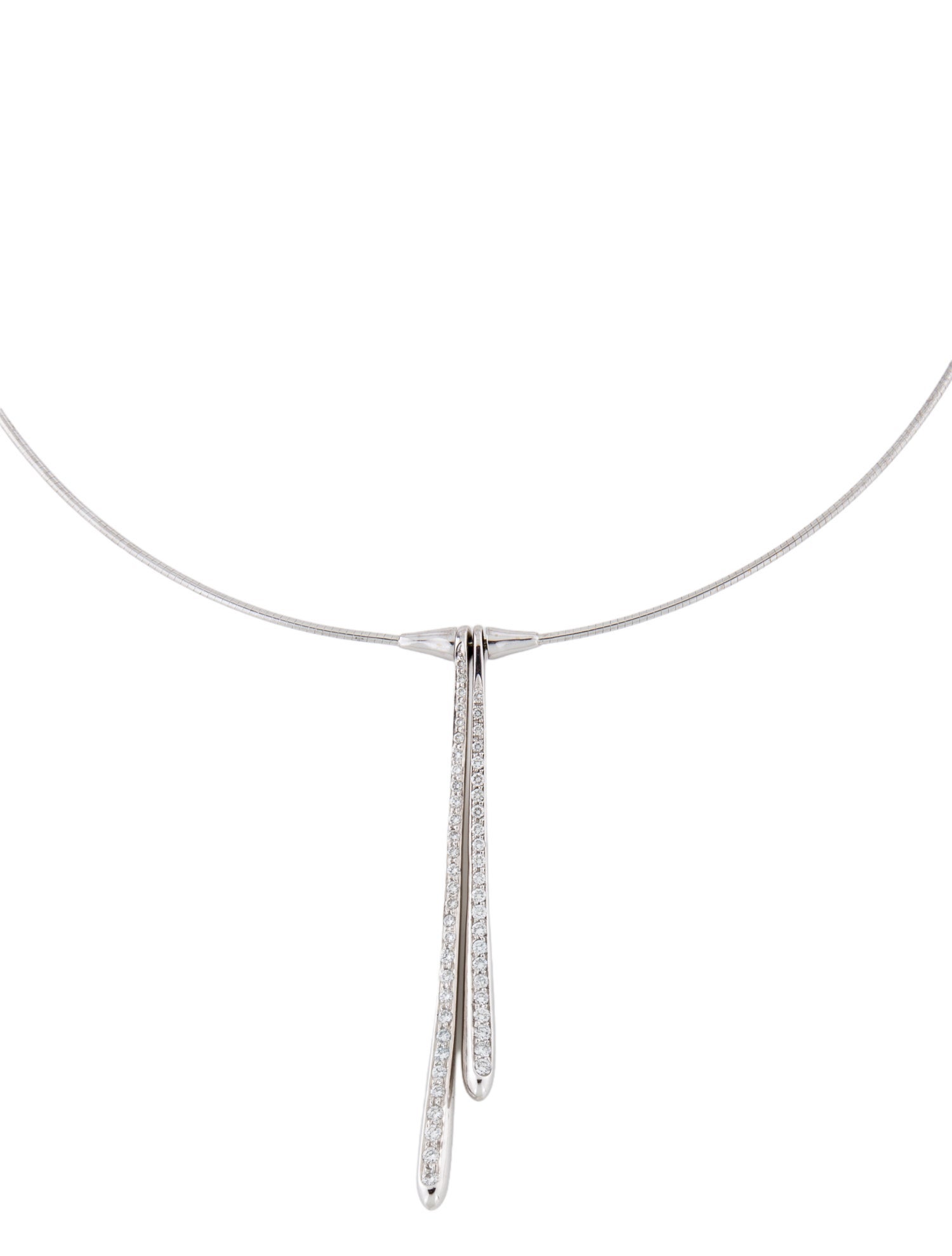 Jordan Schlanger Diamond Twig Lavalier Necklace