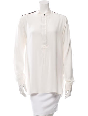 Joseph Silk Button-Up Top