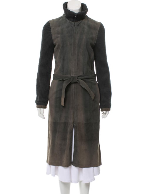 Joseph Suede & Wool Coat wool