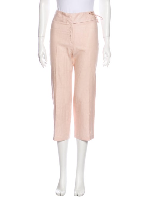 Joseph Linen Straight Leg Pants Pink