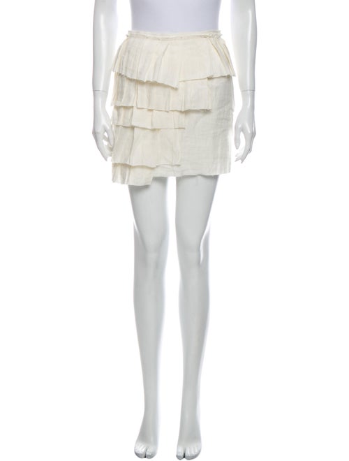 Joseph Linen Mini Skirt White