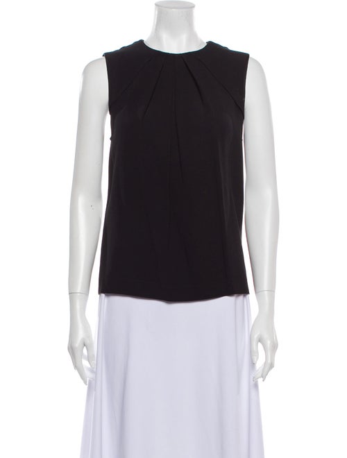 Joseph Crew Neck Sleeveless Blouse Black